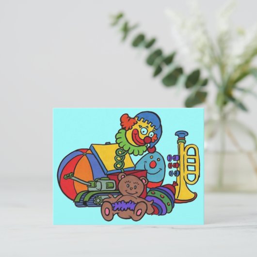 JOUETS ANNIVERSAIRE INVITATION JACK-IN-THE-BOX (Debout devant)