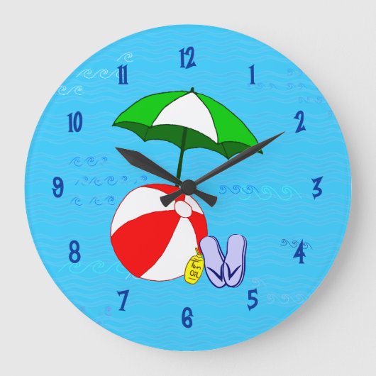 Jouets de Beach Ball Pool Horloge murale Numéros b (Recto)