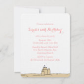 Jouets de fête de plage Invitation de fête d'anniv (Dos)