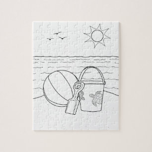 Jouets de plage Puzzle de coloriage pour adultes