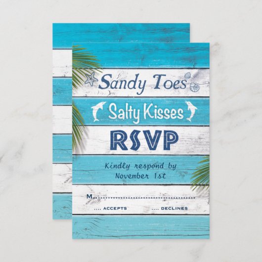 Jouets de sable turquoise Baisers salés RSVP (Devant / Derrière)