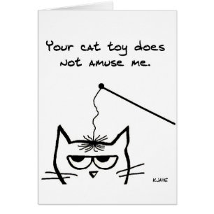 Jouets défaillants de chat - carte drôle de chat