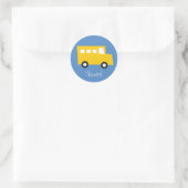 Jouets Jaune Autocar Anniversaire Sticker Merci (Sac)