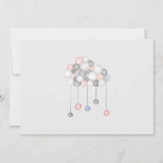 Jouets Pastel Plush Et Étoiles Invitation Baby sho (Dos)