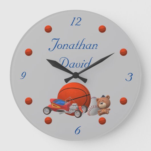 Jouets pour garçon Thème Acrylique Horloge murale (Recto)