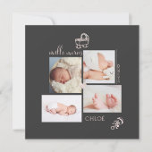 Jouets Rose Pâle Remerciements Carte Naissance Fil (Devant)