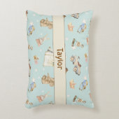 Jouets Vintages Aquarelle Motif Coussin Accent Tur (Devant(Vertical))