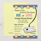 Joueur 3 Baby shower Invitation de révélation de s (Devant / Derrière)