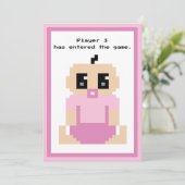 Joueur 3 Entré Jeu Bébé Fille Carte d'arrivée (Debout devant)