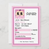 Joueur 3 Entré Jeu Bébé Fille Carte d'arrivée (Dos)