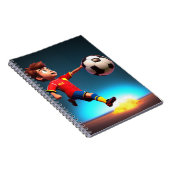 Joueur Animé De Football Avec Boule, Carnet (Côté Droit)