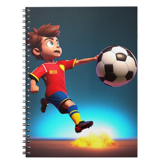 Joueur Animé De Football Avec Boule, Carnet (Devant)