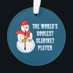 Joueur Clarinet froid Snowman<br><div class="desc">Un tee-shirt humoristique à vent de bois pour clarinettistes, professeurs de musique scolaire et élèves de boisés en concert et groupe de marche.</div>