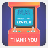 Joueur d'arcade orange merci Sticker (Devant)