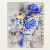 Joueur de baseball avec Blue Uniform (Dos)