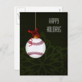 joueur de baseball Cartes de Noël (Devant / Derrière)