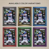 Joueur de baseball de la carte de baseball violet