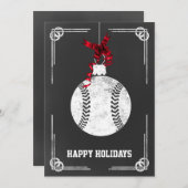 joueur de baseball de tableau noir Cartes de Noël (Devant / Derrière)
