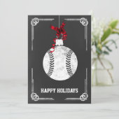 joueur de baseball de tableau noir Cartes de Noël (Debout devant)