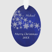 Joueur de baseball en argent bleu (dos)