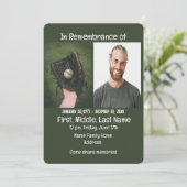 Joueur de baseball Invitation Memorial Service (Debout devant)