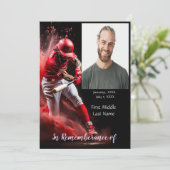 Joueur de baseball Invitation Memorial Service (Debout devant)