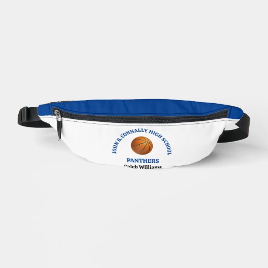 Joueur de basket-ball au lycée personnalisé bleu (Recto)