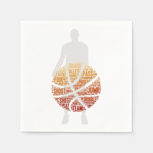 Joueur de basket-ball de serviettes en papier (Devant)