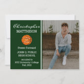 Joueur de basket-ball Faire-part de diplôme de la (Devant)