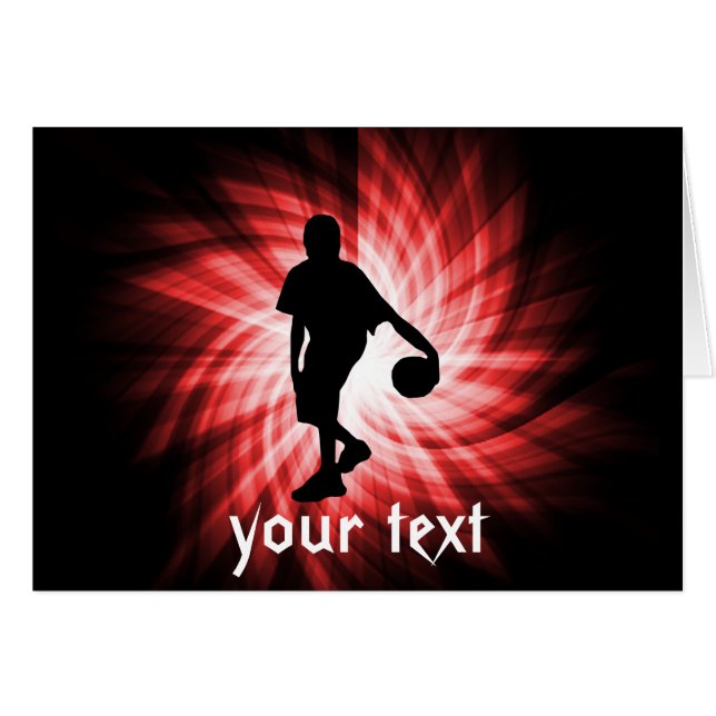 Joueur De Basket; Rouge (Devant horizontal)