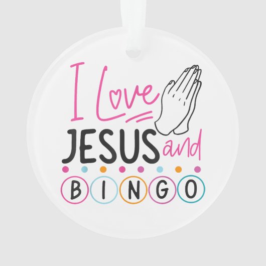 Joueur de Bingo Jésus Foi Chrétien J'aime Jésus Un (dos)