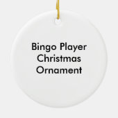 Joueur de Bingo Ornement de Noël (Dos)