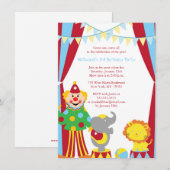 Joueur de cirque et invitation de fête d'anniversa (Devant / Derrière)