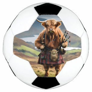 Joueur de cornemuse de vache des Highlands écossai