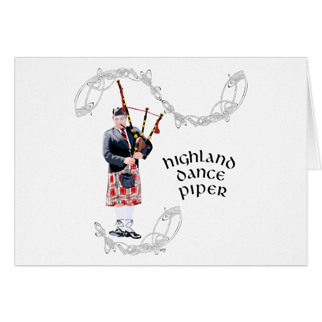 Joueur de cornemuse en kilt rouge (Devant horizontal)