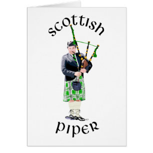 Joueur de cornemuse en kilt vert