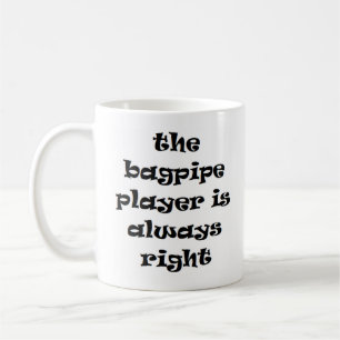 joueur de cornemuse toujours droit tasse à café