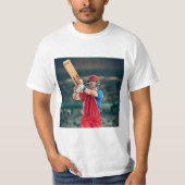 Joueur de cricket Design de T-shirt élégant (Devant)