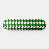Joueur de disques verts Houndstooth Skateboard (Horz)