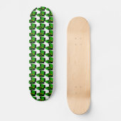 Joueur de disques verts Houndstooth Skateboard (Recto)