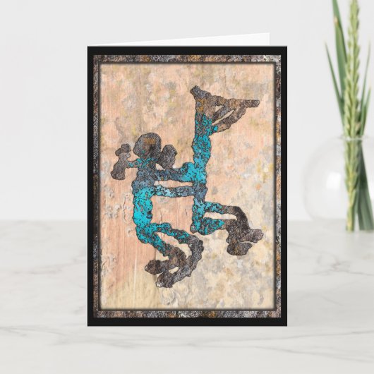 Joueur de flute Petroglyph avec Merci d'accompagne (Devant)