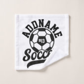 Joueur de football AJOUTER LE NOM Équipe de footba (Gant de toilette)