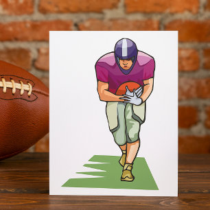 Joueur De Football Avec Invitation À Balle