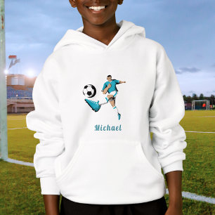 Joueur de football bleu Silhouette Garçons Enfants
