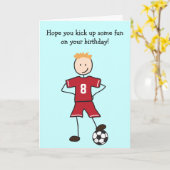 Joueur de football Bonne carte d'anniversaire (Fleur jaune)