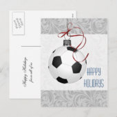 Joueur de football Cartes de Noël (Devant / Derrière)