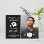 Joueur de football - Faire-part d'obtention d'un d (Debout devant)