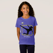 Joueur de football Silhouette T-shirt (Devant entier)