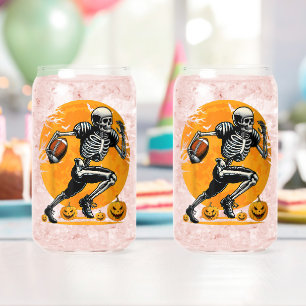 Joueur de football squelette Halloween courant