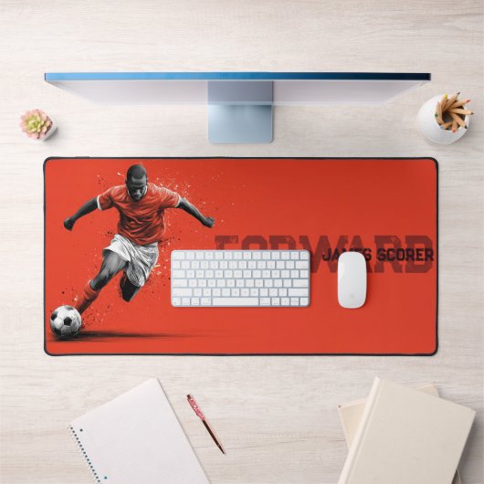 Joueur de football sur fond rouge (Bureau 1)